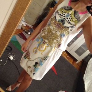 Tibi Printed Silk Dress